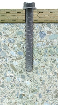 1/2” x 5” Strong-Tie THD50500H Zinc Titen HD Heavy-Duty Concrete Masonry Screw concrete installation
