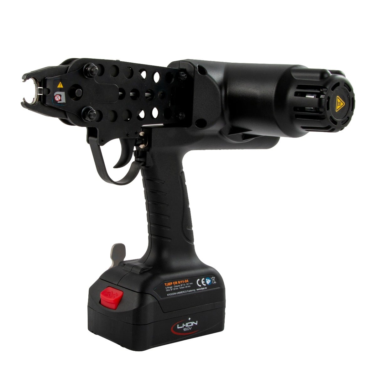TJEP CR8 115994 Cordless 15GA Battery Powered Hog Ring Tool angle