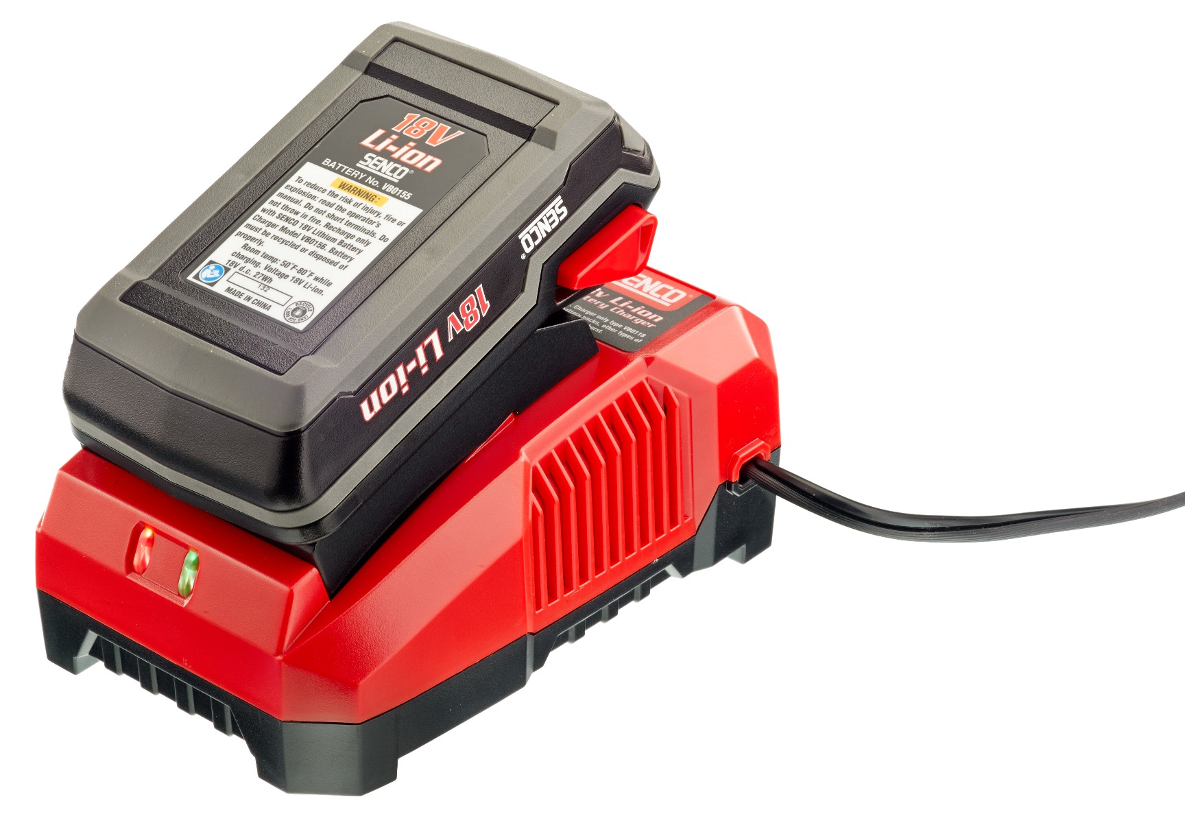Senco VB0156 18V Li-Ion Charger with battery in use