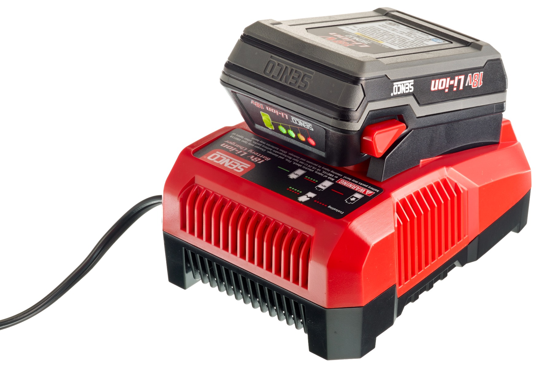 Senco VB0156 18V Li-Ion Battery Charger in use indicator light display