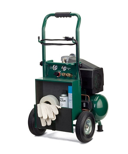 RolAir VT20TB 2 HP Electric Wheeled Air Compressor compartment