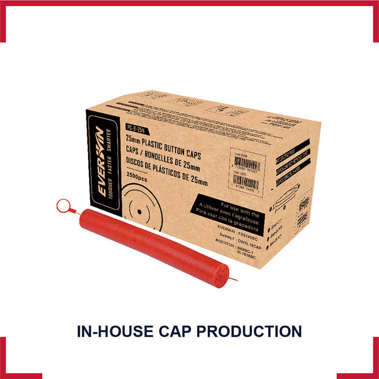 Everwin FS9240BC 92 Series Cap Stapler, 5/8"-1-9/16" button caps