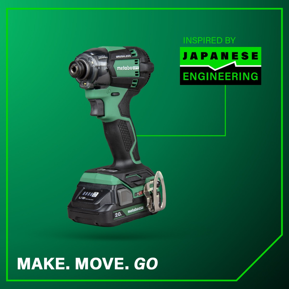 Metabo HPT WH18DC 18V Multivolt Cordless Triple Hammer Bolt Impact Driver