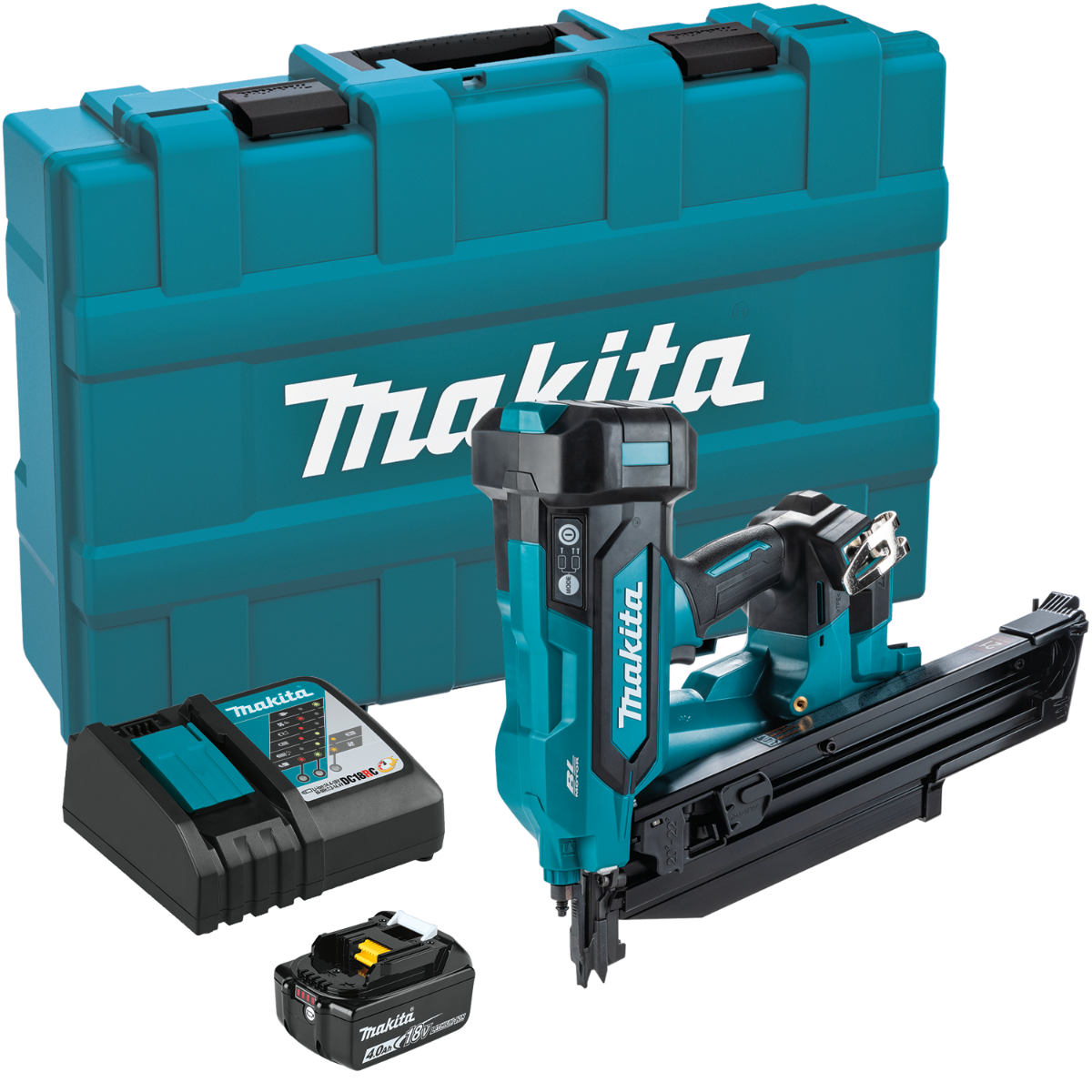 Makita XNB03M1 18V LXT Brushless 21-Degree Full Round Head Framing Nailer Kit