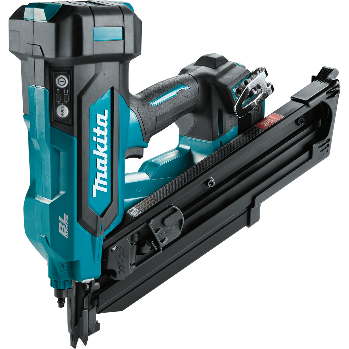 Makita XNB07M1 18V LXT Brushless 30-Degree Clipped Head Framing Nail Gun
