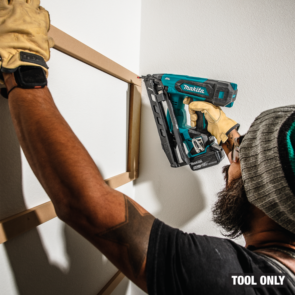 Makita XNB08Z 18V LXT Brushless 15 Gauge Angled Finish Nailer on site