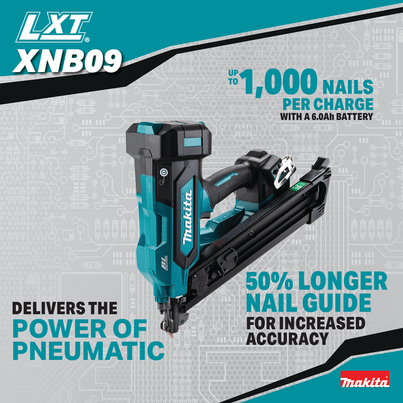 Makita XNB09Z 18V LXT Brushless Metal Connector Nailer cordless tool