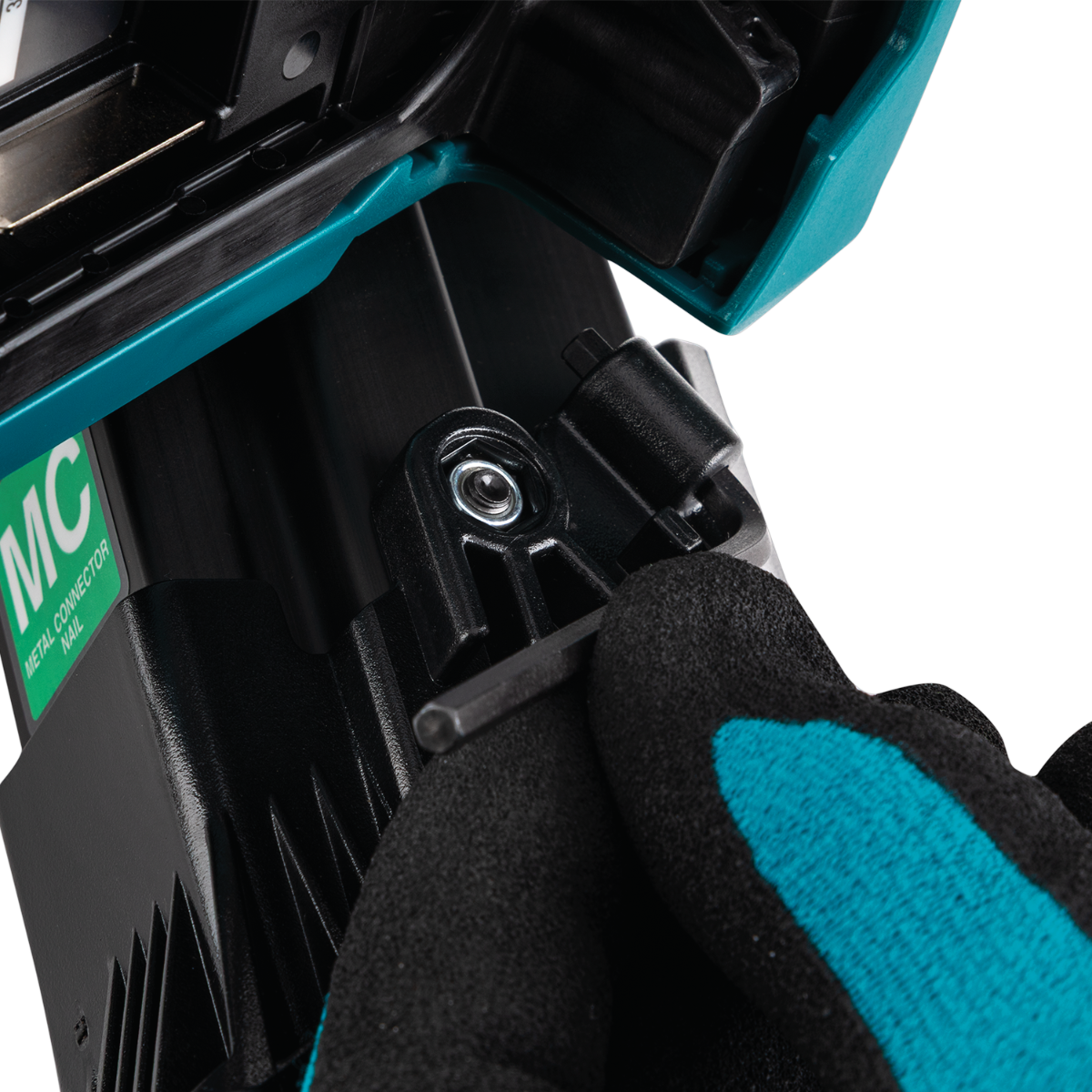 Makita XNB09Z 18V LXT Brushless Metal Connector Nailer (Bare Tool) with hex wrench