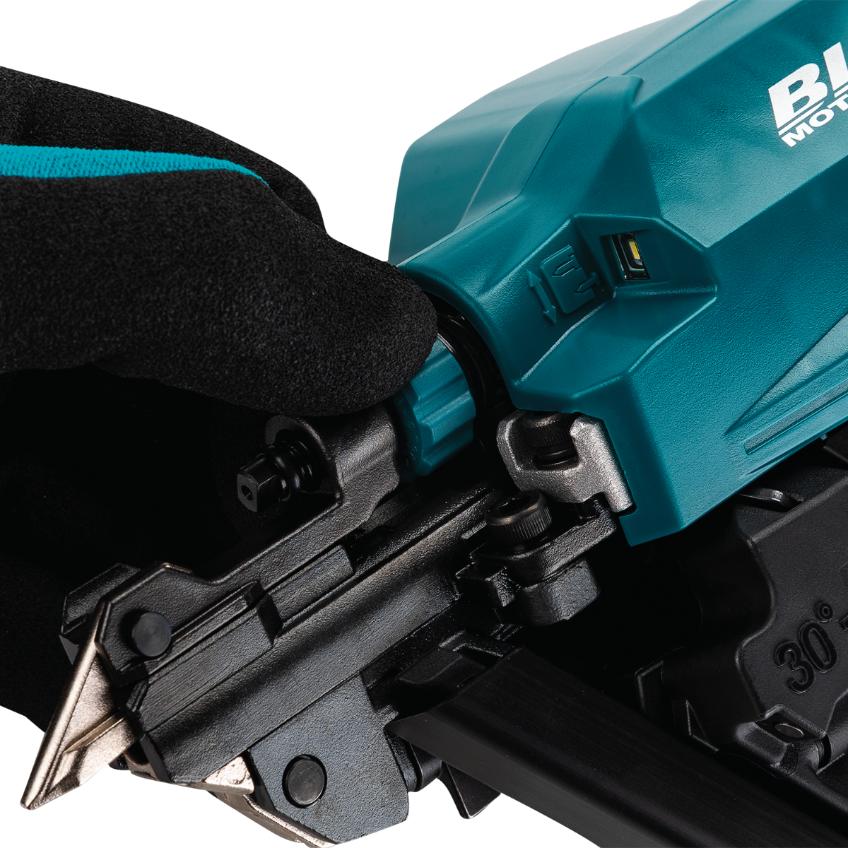 Makita XNB09Z 18V LXT Brushless Metal Connector Nailer depth adjust dial