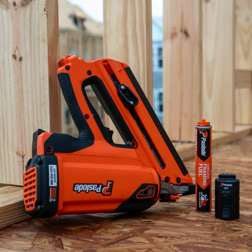 Paslode CF325XPRO24 Cordless XPro 30-Degree Framing Nailer tool and fuel
