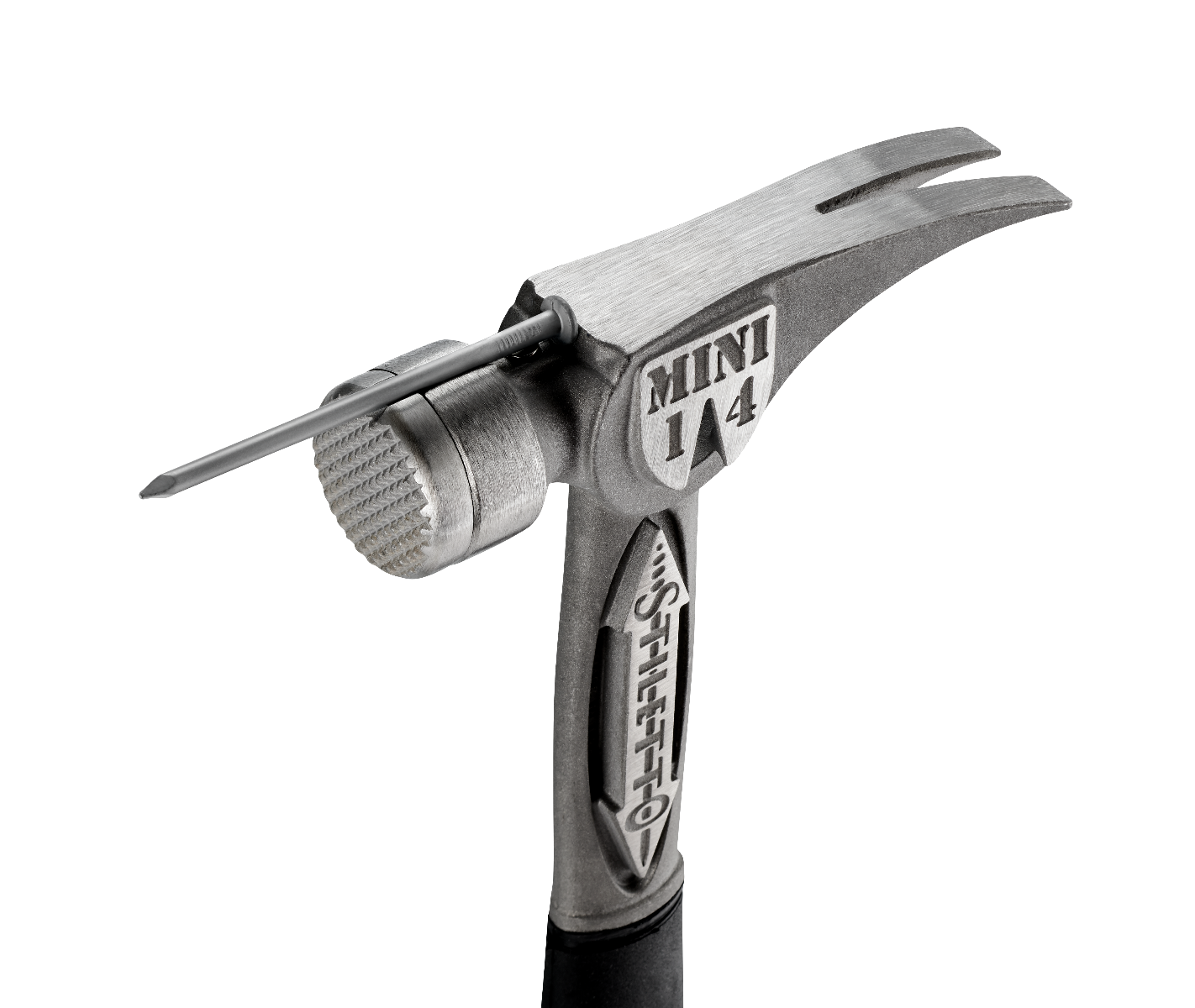 Stiletto TBM14RMS TIBONE Mini 14oz Milled Face, 16" Straight Handle Framing Hammer magnetic nail starter