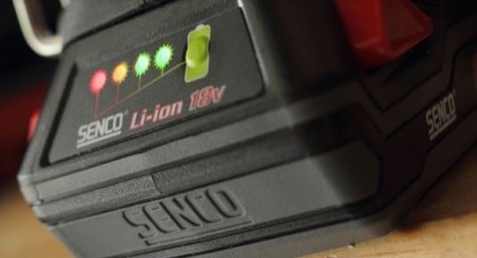 Preserving battery power, as in a Senco Lithium Ion 18 V Battery