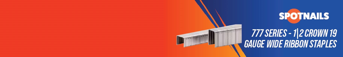 Nail Gun Depot 777 Series - 1|2 Crown 19 Gauge Wide Ribbon Staples” width=