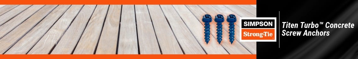 Nail Gun Depot Titen Turbo Concrete Screw Anchors